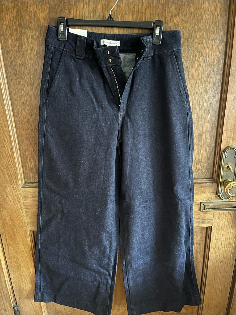 Banana Republic Navy Wide-Leg Chinos
